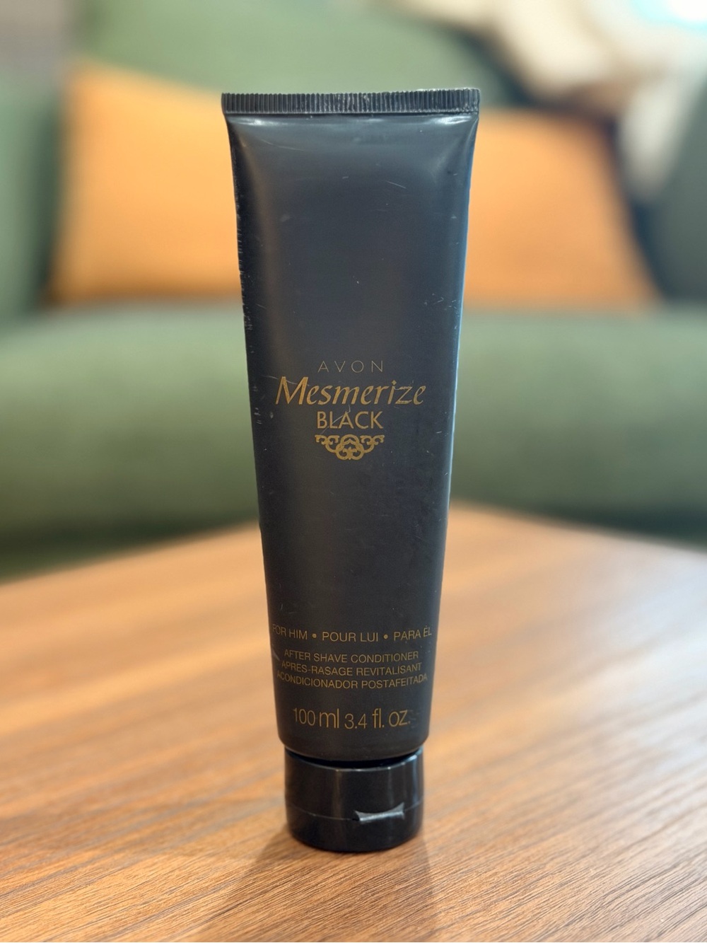 NEW Avon Men's Mesmerize Black For Him After Shave Conditioner 3.4 FL OZ Bottle